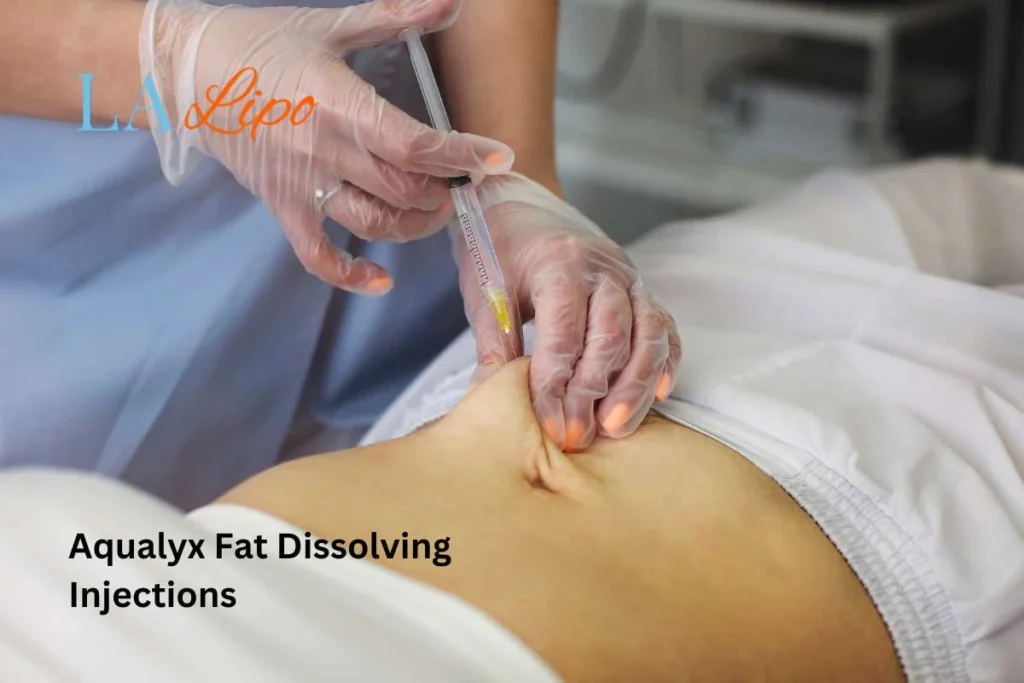 woman having fat dissolving injections Small Heath in the stomach