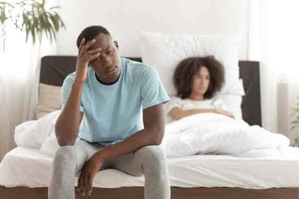 Man upset about ED symptoms Small Heath